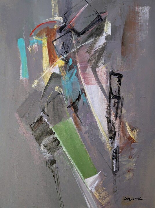 Painting titled "Scene #3" by Armen Ghazayran (Nem), Original Artwork, Acrylic