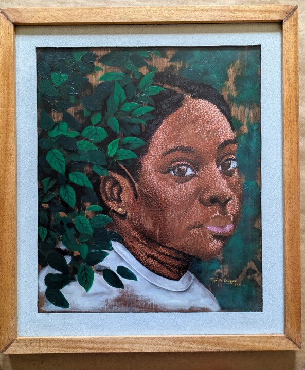 Painting titled "Enfants de la natur…" by Valentin Cyrille Evegue, Original Artwork, Acrylic Mounted on Other rigid panel