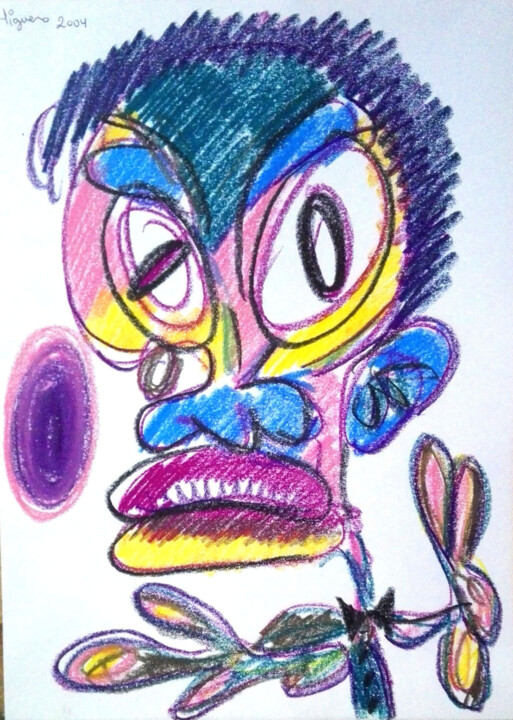 DARK-SKINNED FROM CUBA 绘画, 12.6x9.1 in