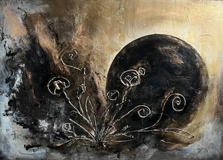 Schilderij getiteld "Light in darkness" door Vanja Zanze, Origineel Kunstwerk, Acryl