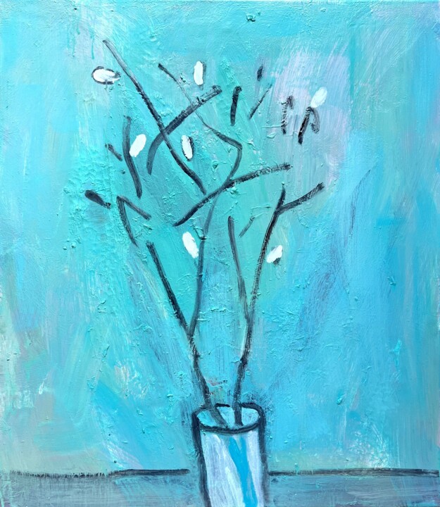 Pussy Willow 绘画, 31.5x27.6 in