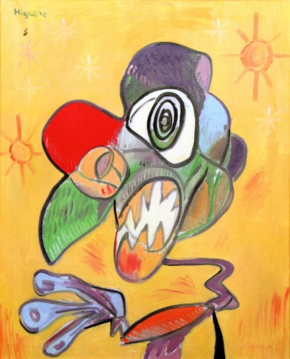 MAN LOOKING AT A STAR 绘画, 39.4x31.9 in