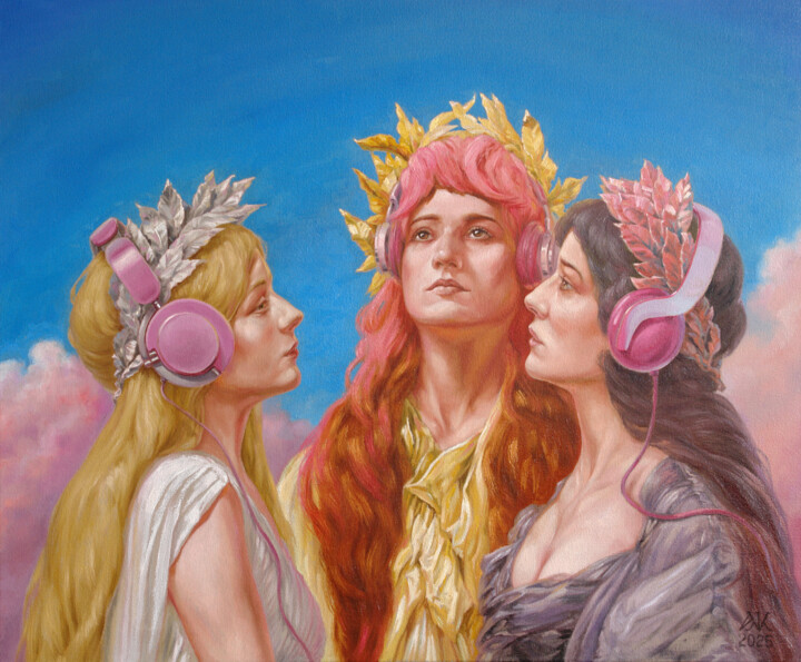 Music of the Spheres Schilderij, 19,7x23,6 in