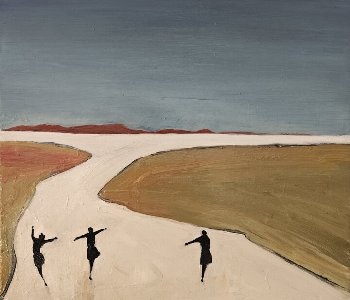 Dancers 绘画, 11.8x13.8 in