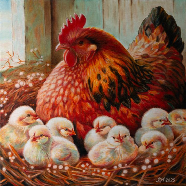 CARING MOM Peinture, 19,7x19,7 in