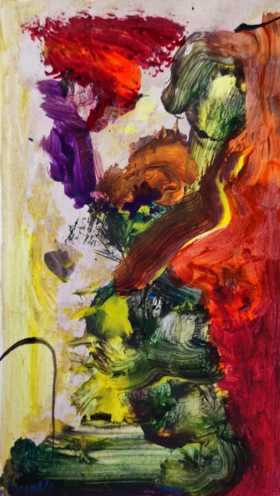 Mini monumental abstractionist art - 28 Pittura, 5,3x3 in