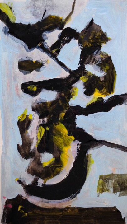 Mini monumental abstractionist art - 45 绘画, 5.3x3 in