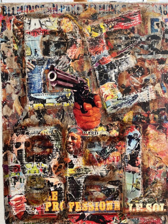 FIGURE "BEBEL" Collages, 31,5x23,6 in
