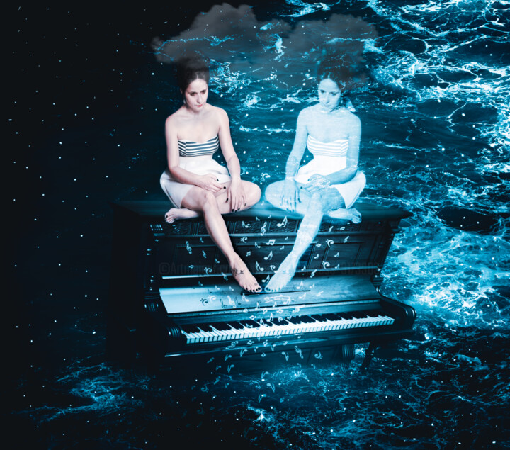 IL PIANOFORTE SULL'OCEANO Fotografie, 39,4x55,1 in