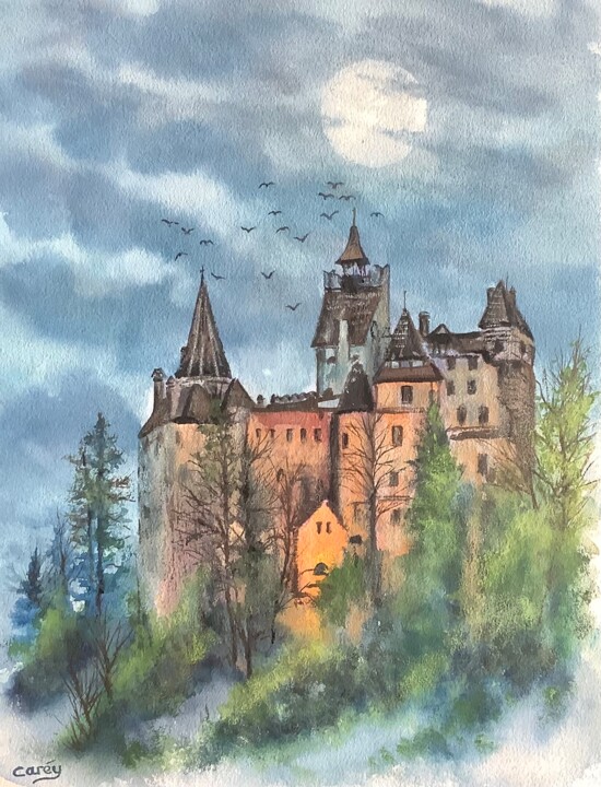 Dracular’s castle Tablo, 15x11 in