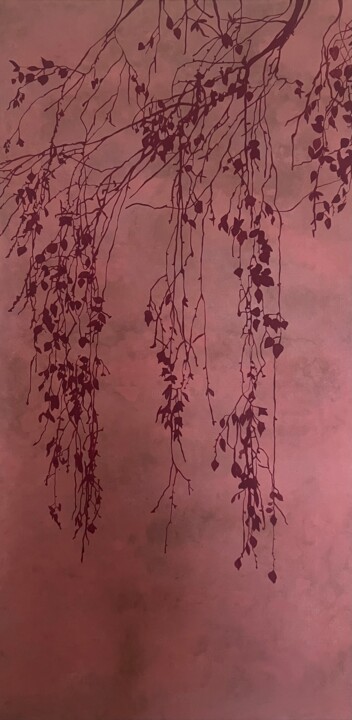 Meditative branches Painting, 31.5x15.8 in