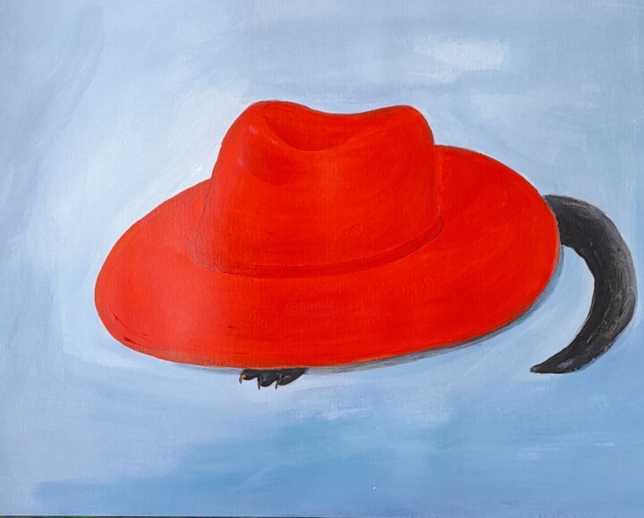 Painting titled "Find the cat!" by Fa Ley, Original Artwork, Acrylic