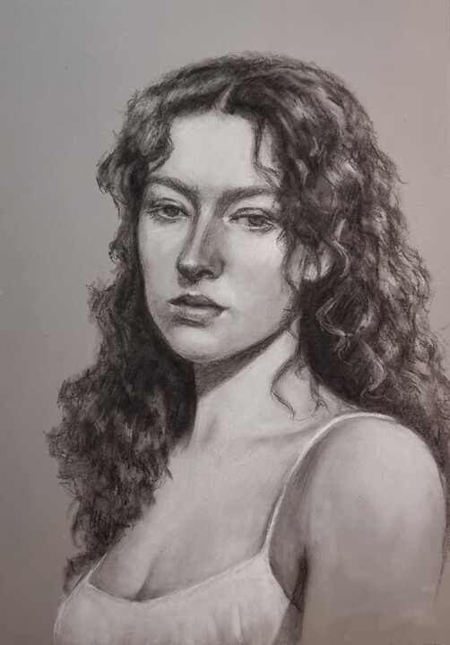 Painting titled "Graphic interlude 0…" by Artmoods Tp, Original Artwork, Charcoal