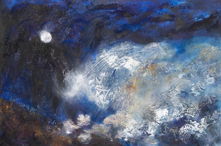 Painting titled "Soy Mujer Luna / Ho…" by Pablo Caso, Original Artwork, Acrylic