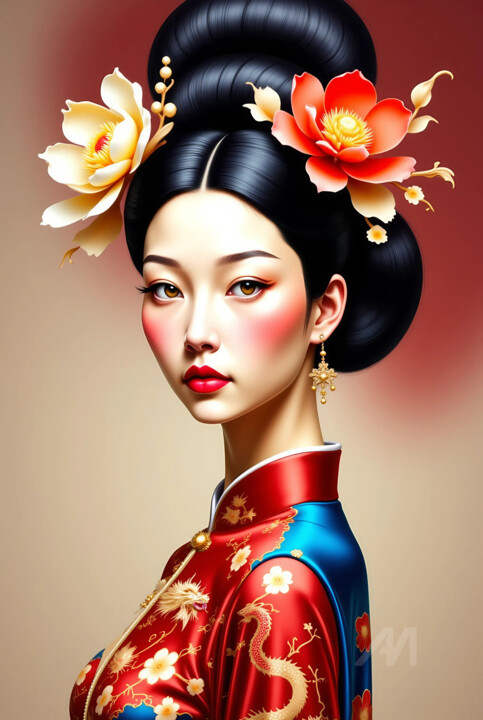 17-Oriental woman portrait 数字艺术