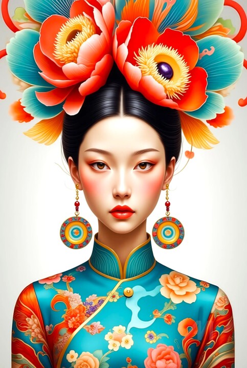 24-Oriental woman portrait 数字艺术