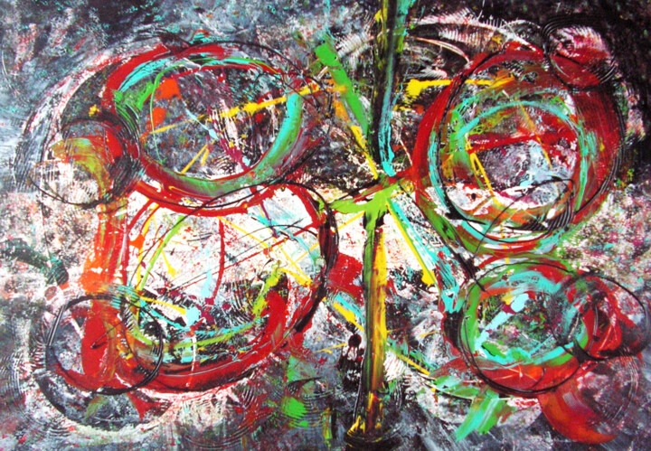 Ombre lune arc-en-ciel 绘画, 51.2x35.4 in