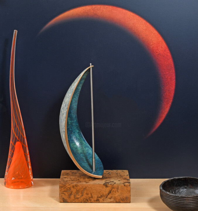 Sculpture titled "Longitude" by Philip Hearsey, Original Artwork, Bronze
