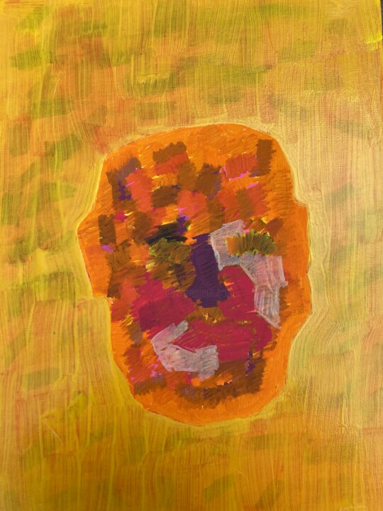 Hoofd man 绘画, 15.8x11.4 in