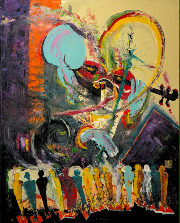 Thoughts in a Mozart Concert Schilderij, 59,1x47,2 in