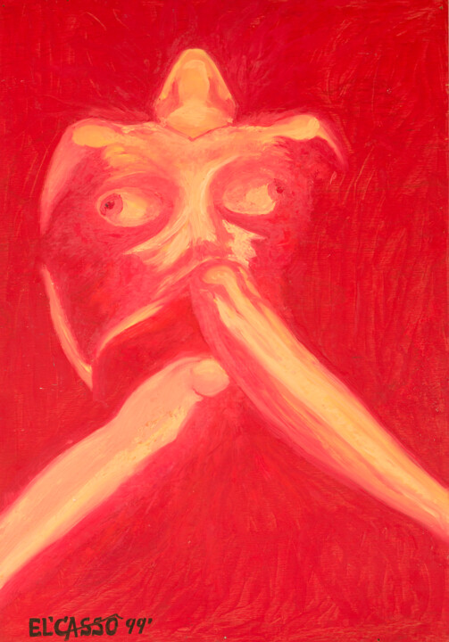 Red Lady 绘画, 35.4x23.6 in