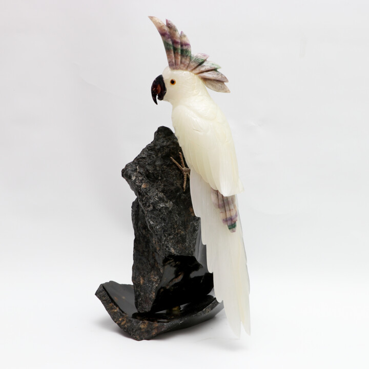 Sculpture titled "Vigilia Tropical" by Felipe Cesar D'Oliveira, Original Artwork, Stone