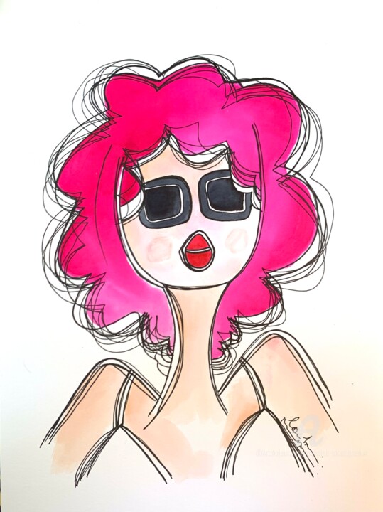 Drawing titled "Un peu de nous - Cl…" by Caroline Montigneaux, Original Artwork, Ink