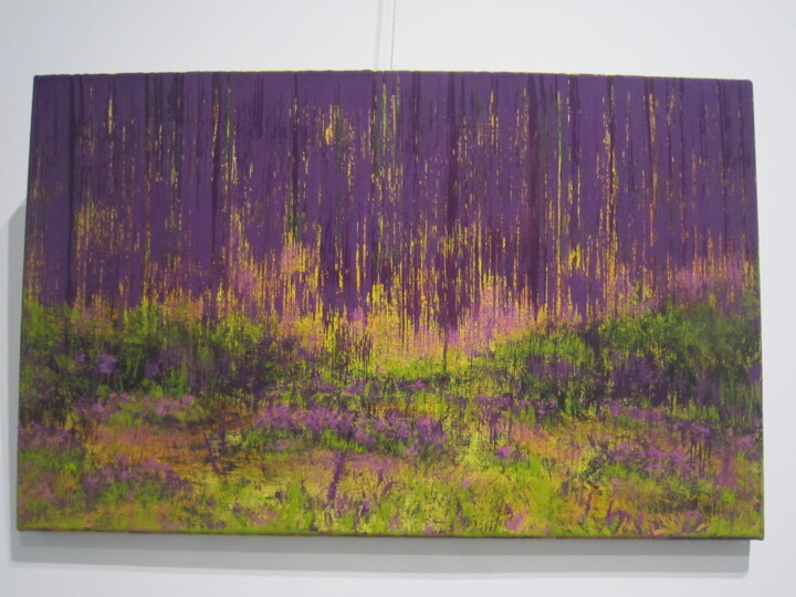 Schilderij getiteld "Vibrations de la na…" door Iker Valle, Origineel Kunstwerk, Olie Gemonteerd op Frame voor houten branca…