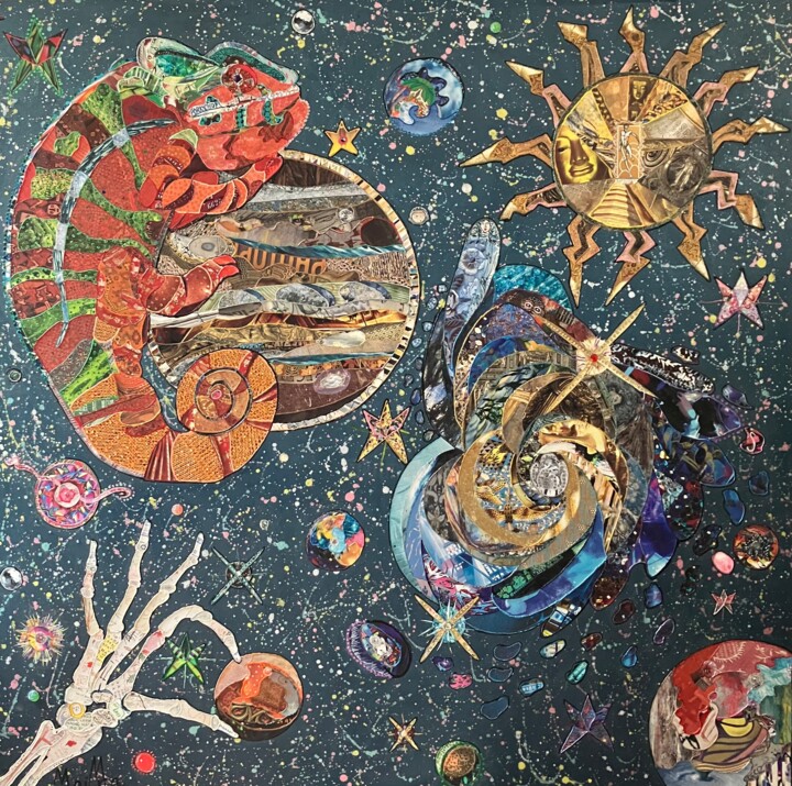 Lucy in the Sky Collages, 39,4x39,4 in