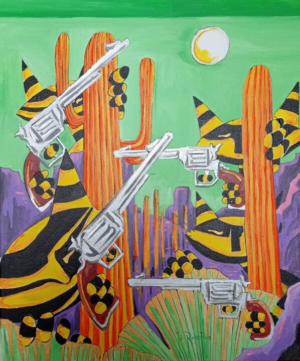 Les Chalton - Réarmement Pittura, 21,7x18,1 in