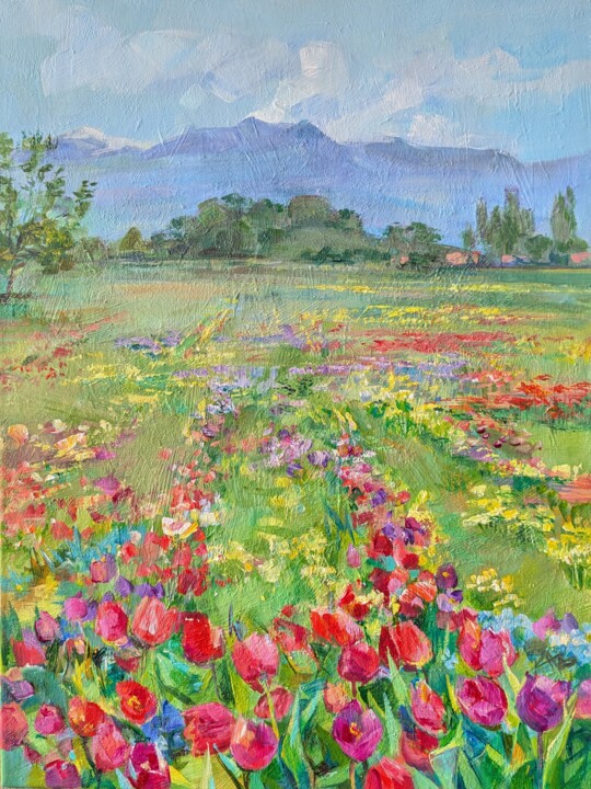 Painting titled "Washington State Tu…" by Armen Ghazayran (Nem), Original Artwork, Acrylic