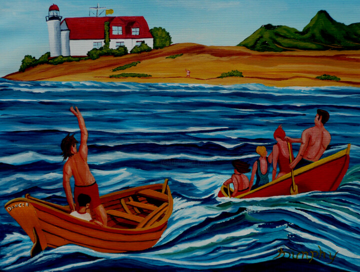 Waves of Greetings Painting, 12x16 in