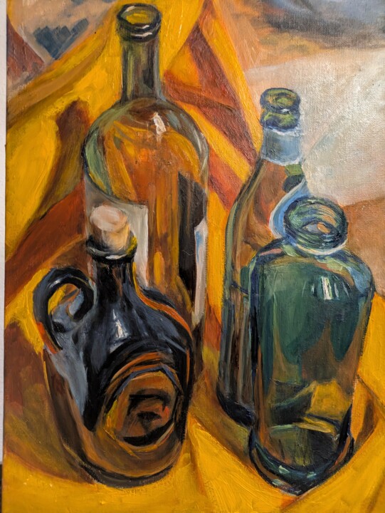 Peinture intitulée "Gold wrapped around…" par Anton K, Œuvre d'art originale, Huile Monté sur Châssis en bois