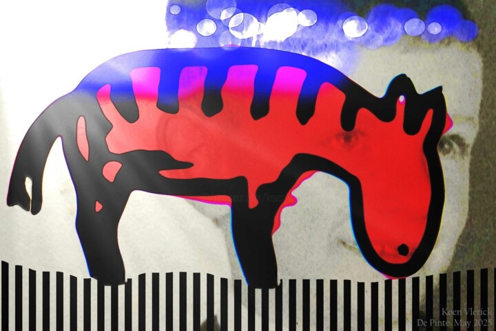 the little boy's grazing animal 数字艺术