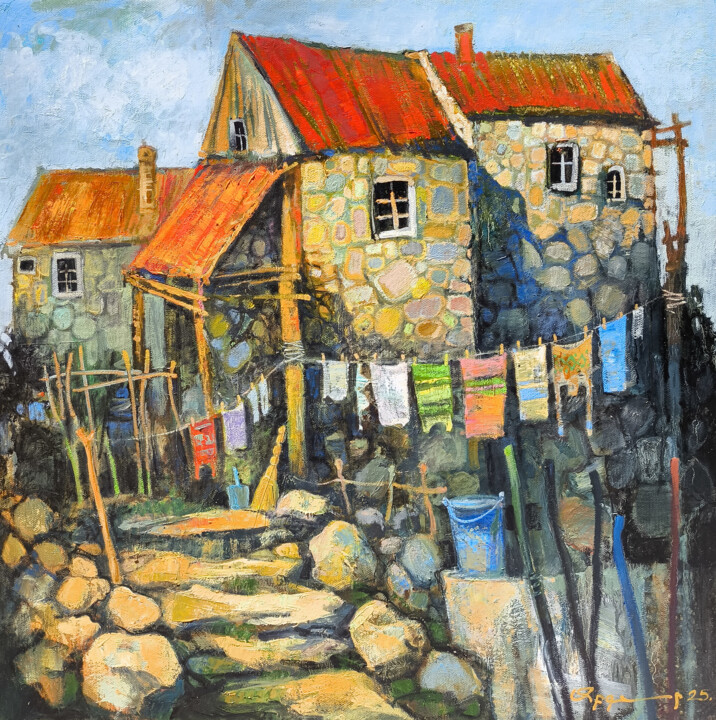 Sunlit Courtyard Tablo, 23,6x23,6 in