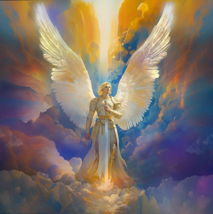 Archangel of the White Ray. Gabriel Tablo, 27,6x27,6 in