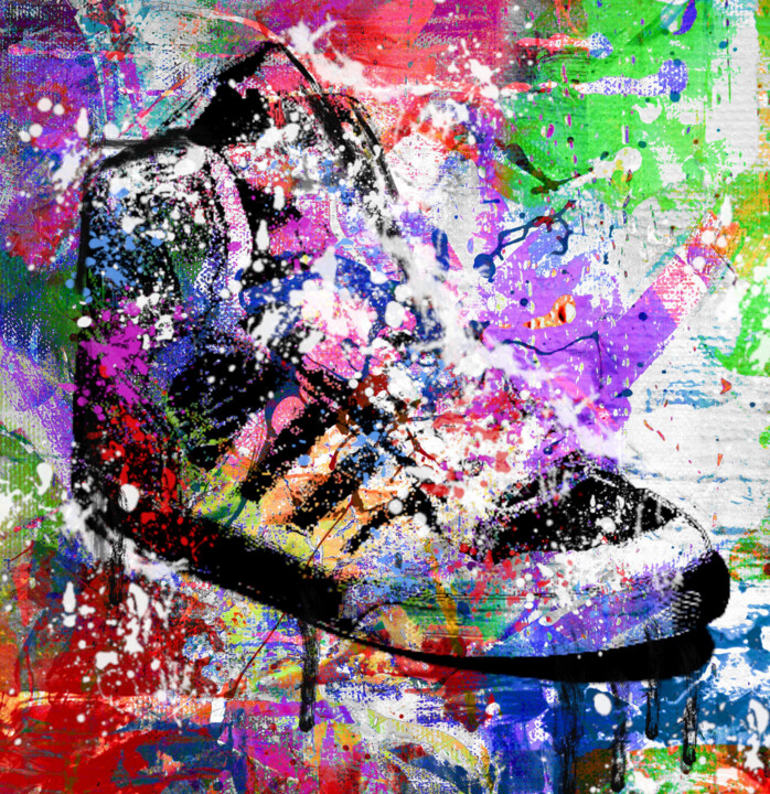 street art basket montante 数字艺术, 39.4x39.4 in