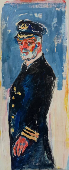 Painting titled "Portrait of a Capta…" by Jelena Djokic, Original Artwork, Acrylic