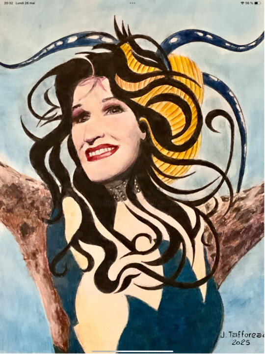 LA SOURIANTE CRUELLA Pittura, 17,7x13,8 in