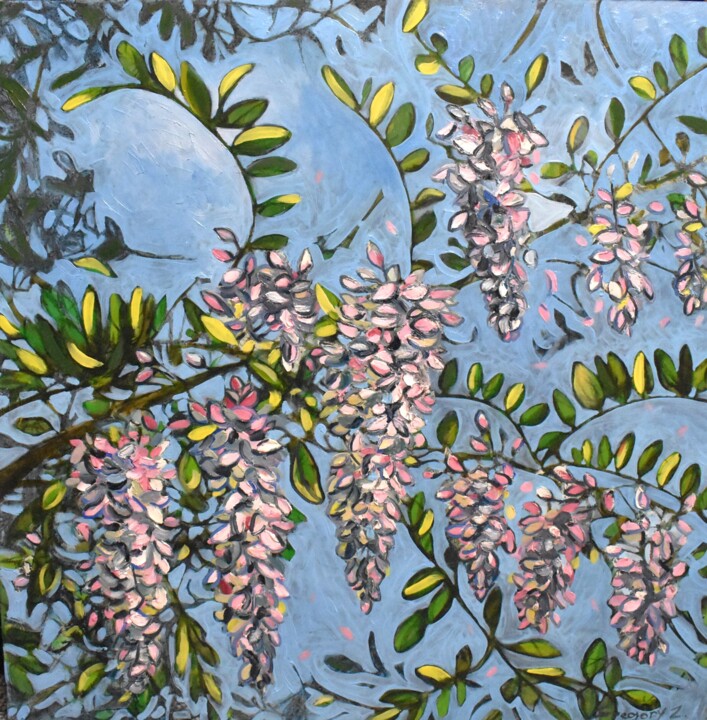 blooming acacia Ζωγραφική, 27,6x27,6 in