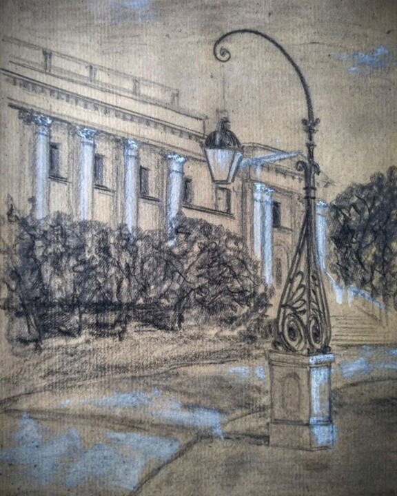 ЕЛАГИН ДВОРЕЦ 绘画, 8.3x11.8 in