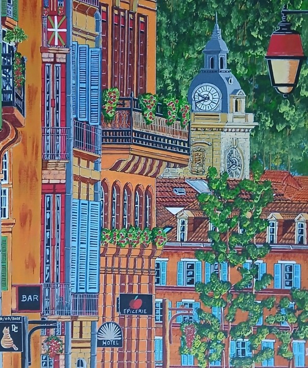 les volets bleus Painting, 18.1x15 in