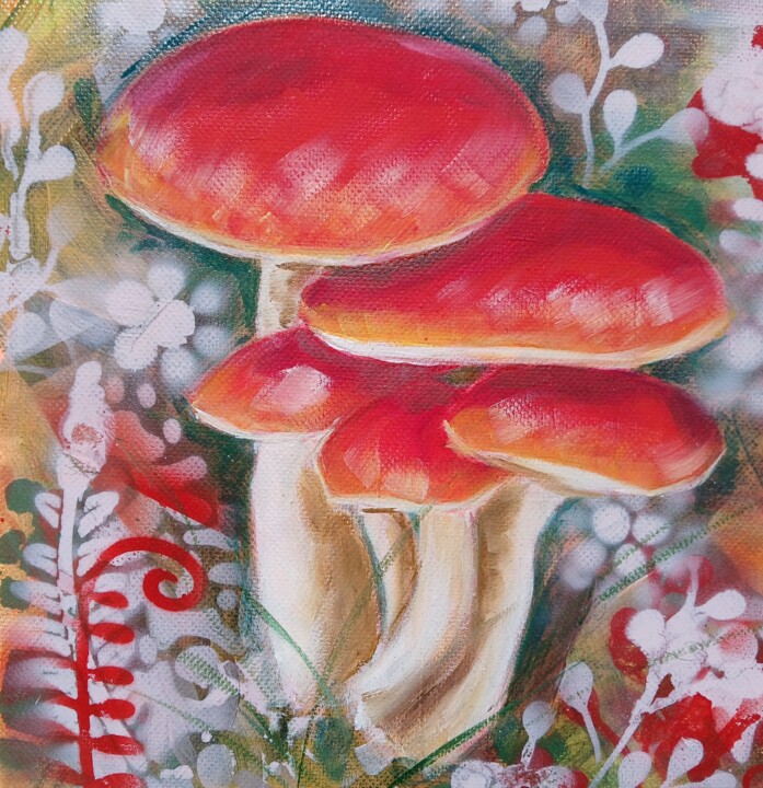 Mushroom - M1 绘画, 7.9x7.9 in
