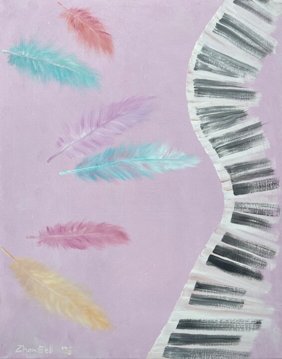 Painting titled "THE MELODY OF THE S…" by Žanete Smodiča, Original Artwork, Acrylic
