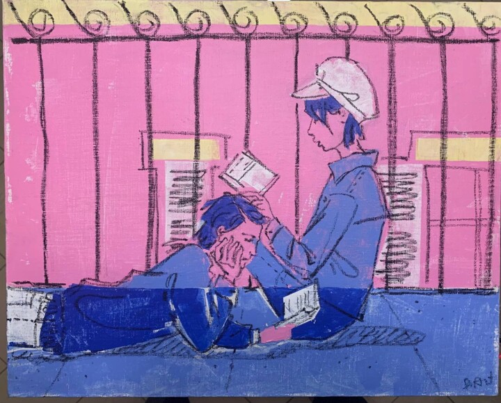 Couple 2 Schilderij, 15,8x19,7 in