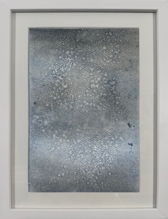 Painting titled "Profondeurs II" by Marie De Charette, Original Artwork, Watercolor Mounted on Cardboard