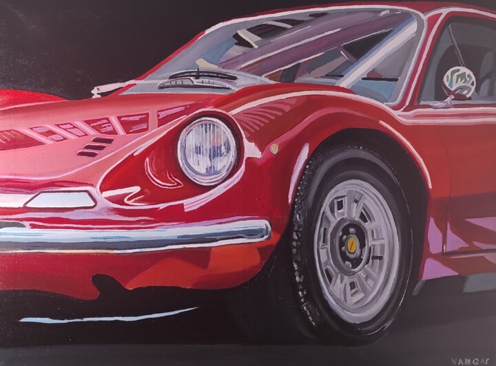 "Dino: Passion in Red" 绘画, 23.6x27.6 in