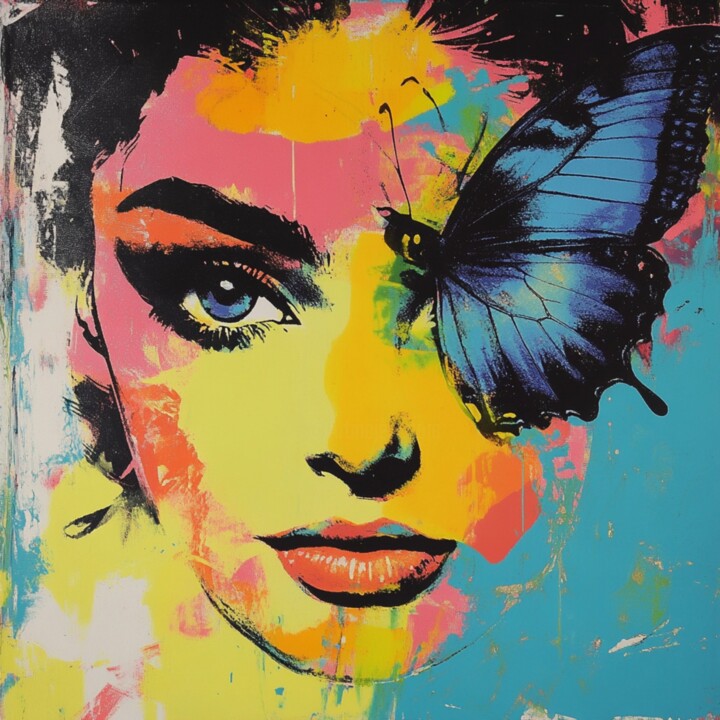 BUTTERFLY EYE 绘画, 19.7x19.7 in
