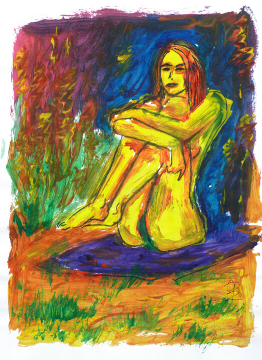 Sedet. Schilderij, 16,1x11,8 in