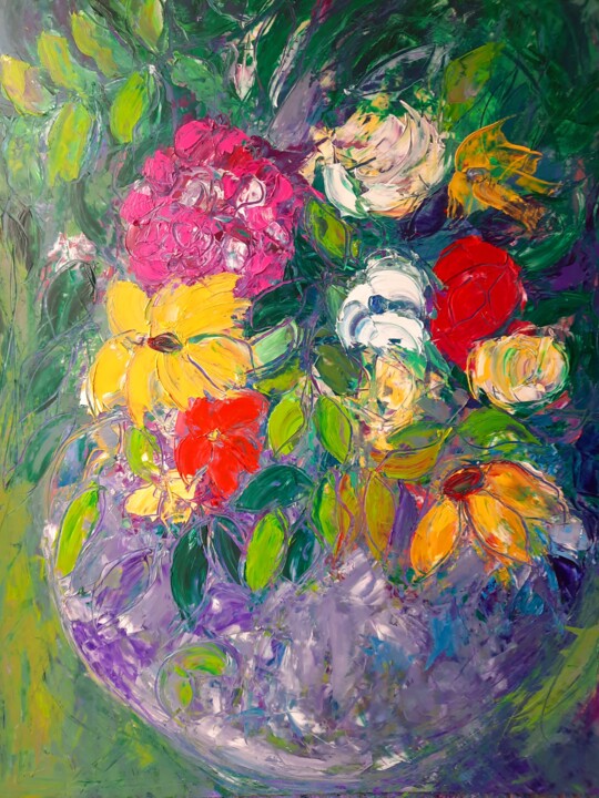Musique Lie le chant des fleurs défuntes 绘画, 25.6x19.7 in